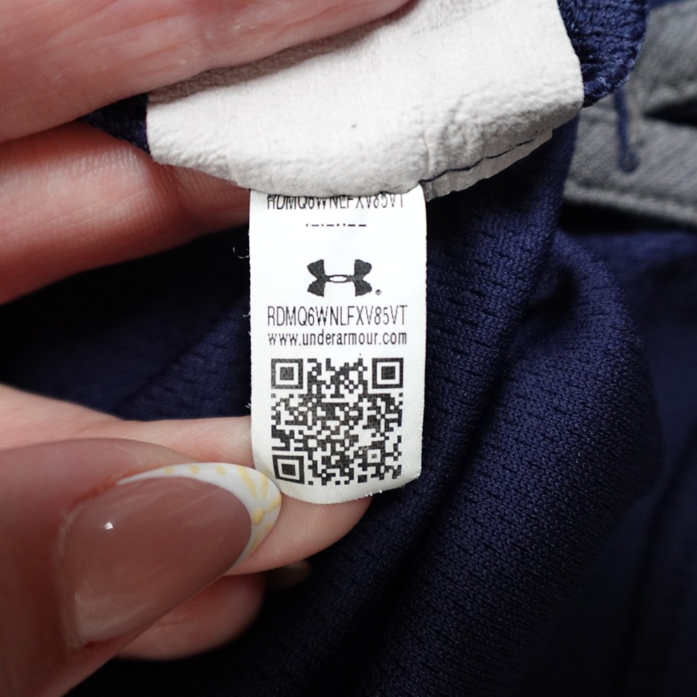 Under Armour Polo Shirt Mens Medium Blue Tech Golf HeatGear Loose Short Sleeve - Picture 8 of 16